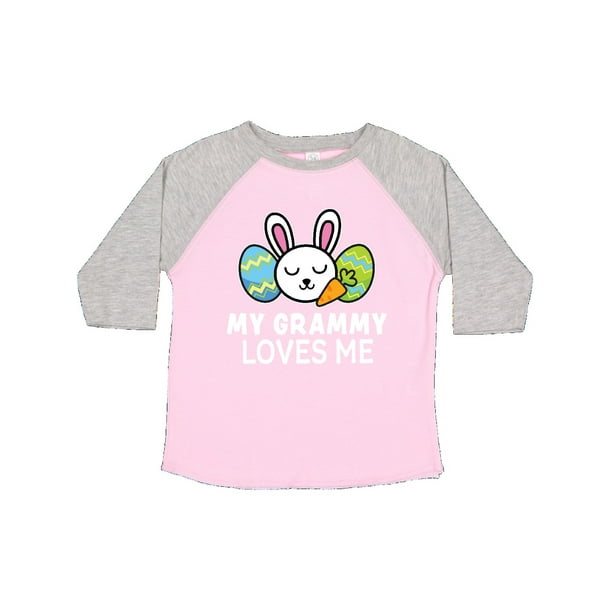 inktastic My Grammie Loves Me with Bunny and Easter Eggs Toddler T-Shirt 